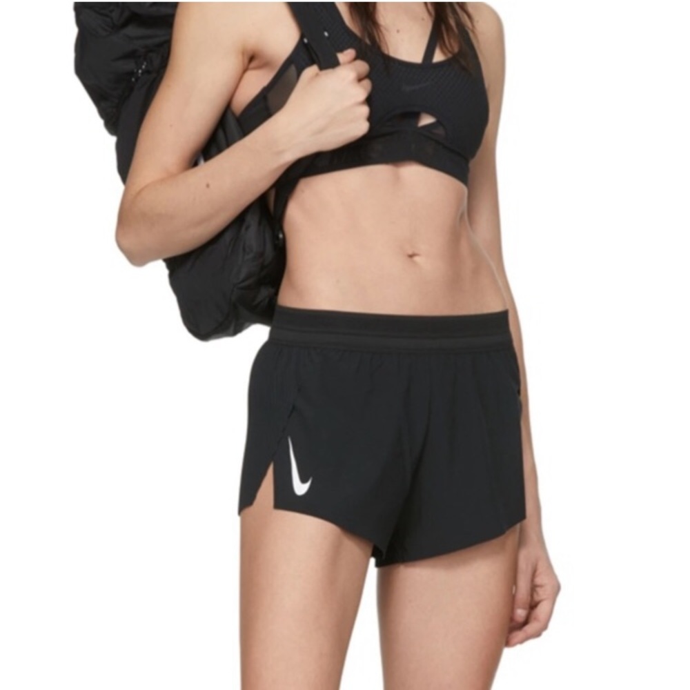 Nike Aero Swift Black Athletic Running Shorts Small
